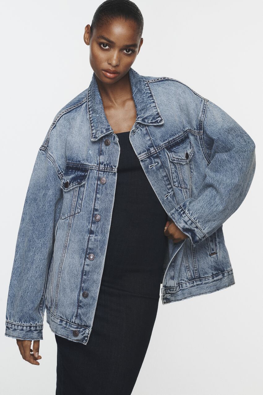 zara oversized denim jacket